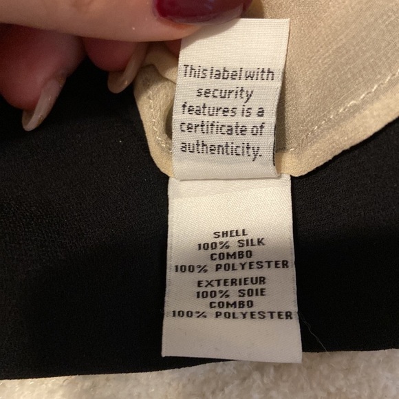 Women’s Diane vonFustenberg long sleeved top. Black and cream. Size 6 - Picture 6 of 7